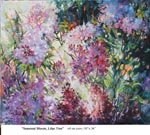 Seasonal Bloom, Lilac Tree, Oil on Canvas